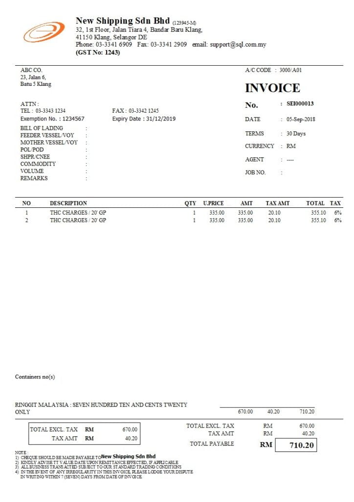 13-Sales-Invoice-Forwarding-SST | Everest Systems Sdn Bhd